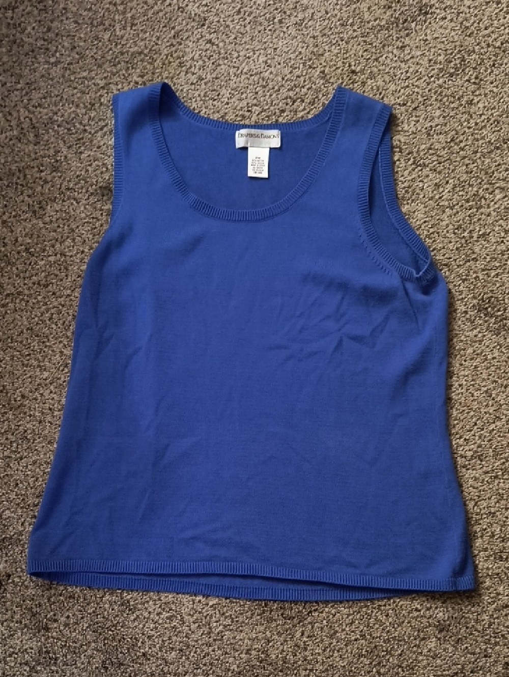 Jones New York Classic Scoop Neck Tank - Royal Blue